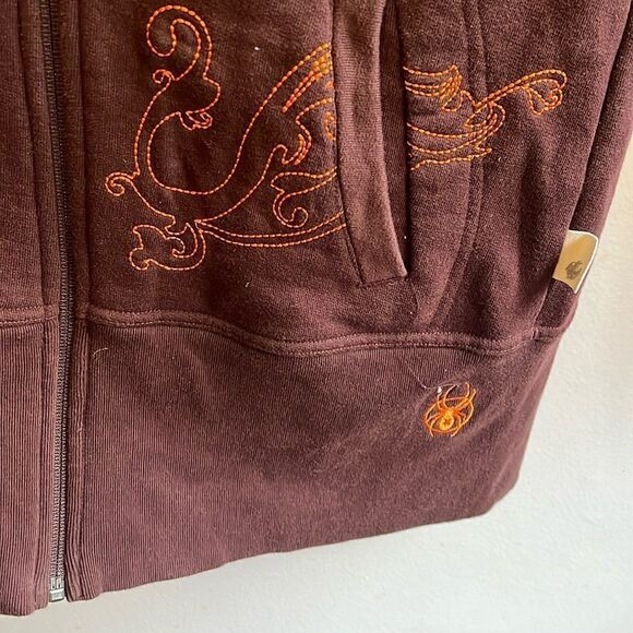 EXCELLENT CONDITION WOMEN’S LARGE VINTAGE SPYDER LONG HOODIE/SWEATSHIRT FULL ZIP - Picture 8 of 10